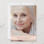 Feiern des blush pink goldbläsernen Fotos Einladung (Rückseite)