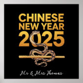 Feiern des chinesischen Neujahrs 2025 der Schlange Poster (Vorne)