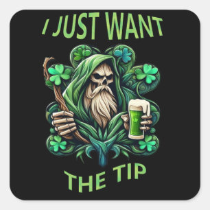 Feiern des festlichen Geistes des heiligen Patrick Quadratischer Aufkleber