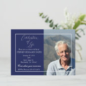 Feiern des Fotos für den Lebenserinnerungsdienst Einladung (Stehend Vorderseite)