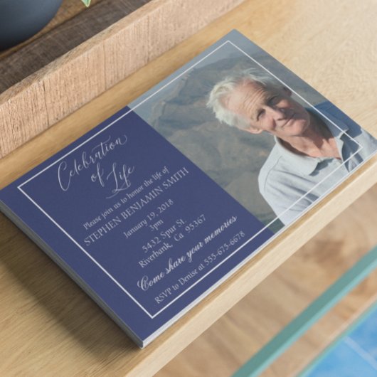 Feiern des Fotos für den Lebenserinnerungsdienst Einladung