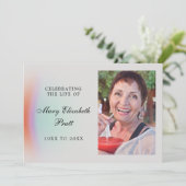 Feiern des Friedlichen Abstrakten Fotos Einladung (Stehend Vorderseite)