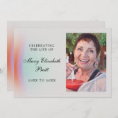 Feiern des Friedlichen Abstrakten Fotos Einladung (Vorne/Hinten)