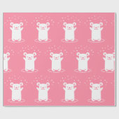 Feiern des glücklichen Bären Geschenkpapier (Flach)