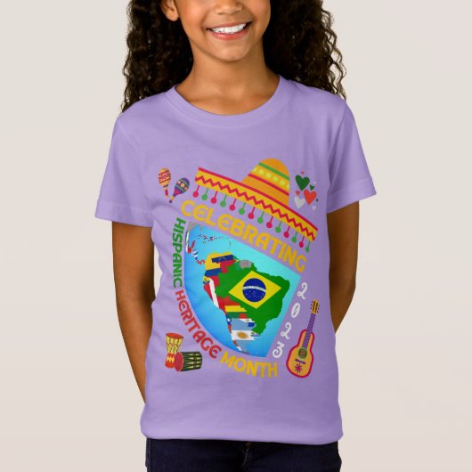 Feiern des HISPANISCHEN ERBES MONAT UNISEX Kids T-Shirt (Vorderseite)