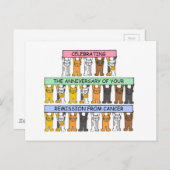 Feiern des Jahrestags der Krebsbekämpfung. Postkarte (Vorne/Hinten)