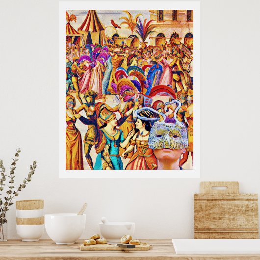 Feiern des Karnevals Poster (Küche)