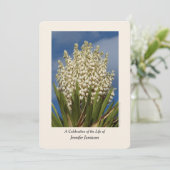 Feiern des Lebens, der Blüte, des Yucca im Blut Einladung (Stehend Vorderseite)