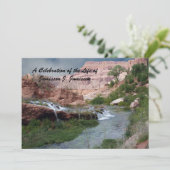 Feiern des Lebens, der Natur, der Wasserfälle Einladung (Stehend Vorderseite)