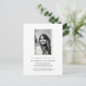 Feiern des Lebens Einfaches Chic Elegantes Foto Einladungspostkarte (Stehend Vorderseite)