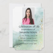 Feiern des Lebens Einladende Wasserfarbenauge Einladung (Rückseite)