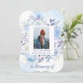 Feiern des Lebens Einladung Hummingbird Blue Rose (Stehend Vorderseite)