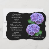 Feiern des Lebens Einladung Hydrangea-Blume (Rückseite)