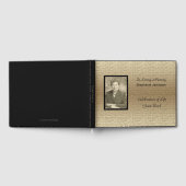 Feiern des Lebens, elegantes Gold mit Foto Gästebuch (Voll)