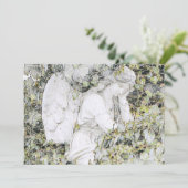 Feiern des Lebens - Engel im Garten Einladung (Stehend Vorderseite)