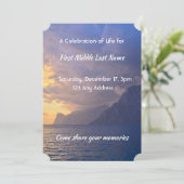Feiern des Lebens Invite Sea Sky Cloud Island Einladung (Stehend Vorderseite)