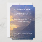 Feiern des Lebens Invite Sea Sky Cloud Island Einladung (Vorderseite)