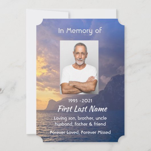 Feiern des Lebens Invite Sea Sky Cloud Island Einladung (Rückseite)