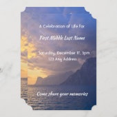 Feiern des Lebens Invite Sea Sky Cloud Island Einladung (Vorne/Hinten)