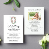 Feiern des Lebens, Kreuz der Rose, Foto, Beerdigun Einladung