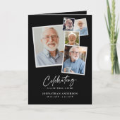 Feiern des Lebens Moderne 8-Foto Collage Elegant Programm (Vorderseite)