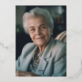 Feiern des Lebens Moderne Abstrakte Beerdigung Gol Folieneinladung (Rückseite)