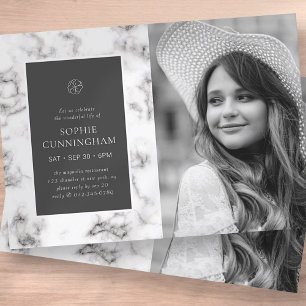 Feiern des Lebens Modernes, elegantes Foto aus Mar Einladung