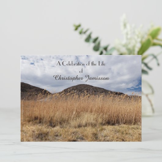 Feiern des Lebens, Name, Körnchen in der Brise Einladung (Stehend Vorderseite)