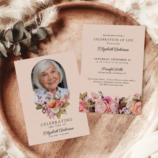 Feiern des Lebens Rosen & Peonies, Blüten Einladung