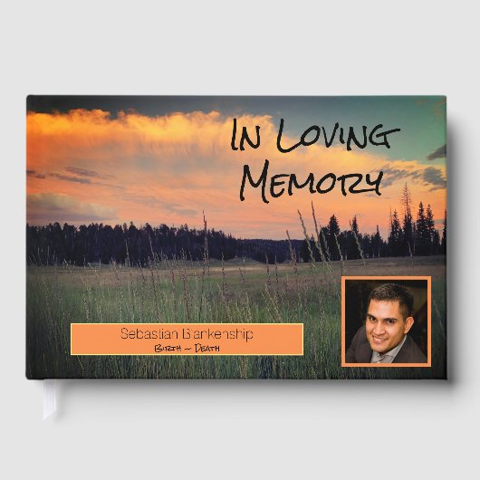 Feiern des Lebens Ruhe Sonnenuntergang individuell Gästebuch (Vorderseite)