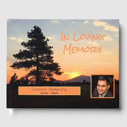 Feiern des Lebens Ruhe Sonnenuntergang individuell Gästebuch (Vorderseite)