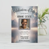 Feiern des Lebens - ruhige See Einladung (Stehend Vorderseite)