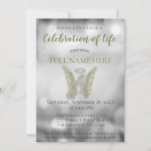 Feiern des Lebens - Silber und Gold Einladung (Vorderseite)