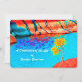 Feiern des Lebens, Single Tree am See/Gebirge Einladung (Vorderseite)