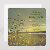 Feiern des Lebens - Sonnenblumen Einladung (Vorne/Hinten)