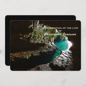 Feiern des Lebens, türkisfarbenes Wasser - Einladu Einladung (Vorne/Hinten)