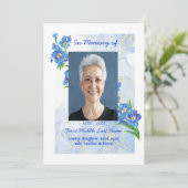 Feiern des Lebensdienstes Vergessen Sie mich nicht Einladung (Stehend Vorderseite)