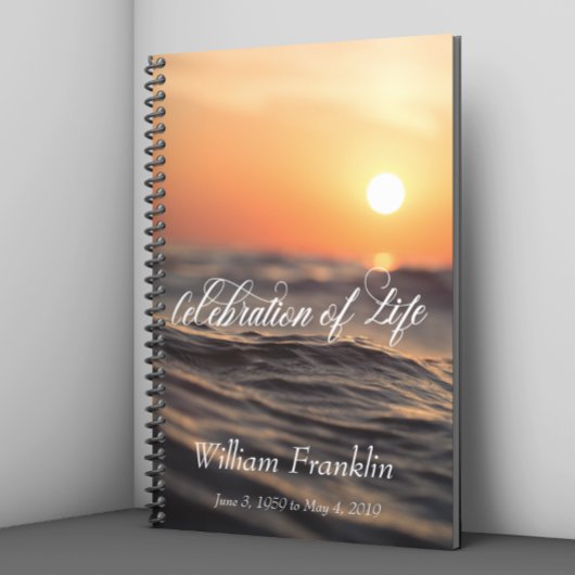 Feiern des "Life Ocean Sunset Sea Guest Book" Notizblock