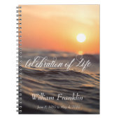 Feiern des "Life Ocean Sunset Sea Guest Book" Notizblock (Vorderseite)