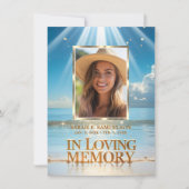 Feiern des Life-Programms Vielen Dank Foto Beach Dankeskarte (Vorderseite)