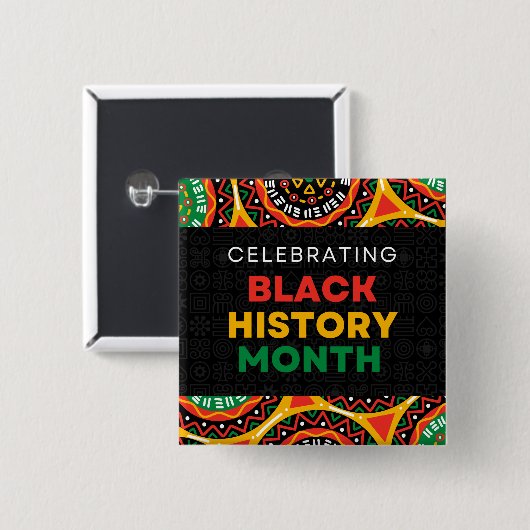 Feiern des Monats der Black History Button (Vorne & Hinten)