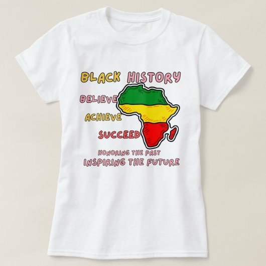 Feiern des Monats der schwarzen Geschichte , afrik T-Shirt (Design vorne)