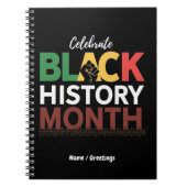 Feiern des Monats der schwarzen Geschichte, der Af Notizblock (Vorderseite)