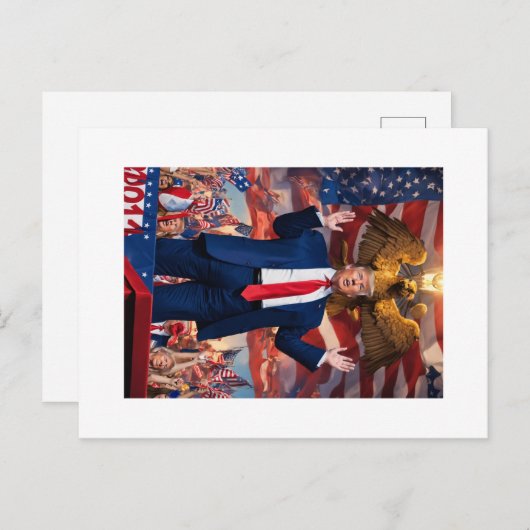 Feiern des Präsidenten mit einer MAGA-Drehung: Don Postkarte (Vorne/Hinten)