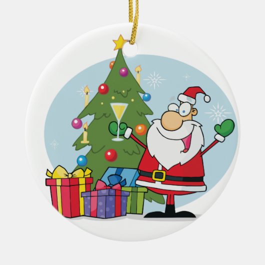 Feiern des Santa Holiday Keepake Ornament (Vorne)