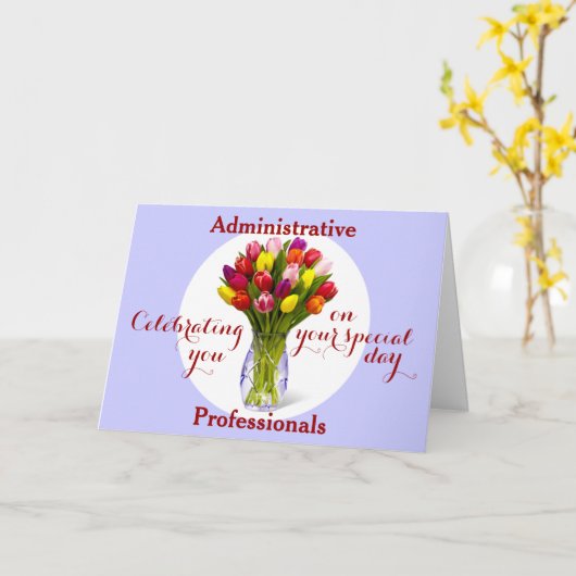 Feiern des Tagesausweises des Verwaltungspersonals Karte (Gelbe Blume)