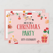 Feiern des WeihnachtsParty Postkarte (Vorne/Hinten)