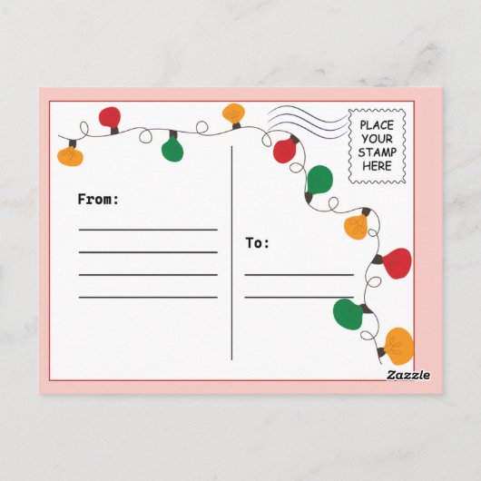 Feiern des WeihnachtsParty Postkarte (Rückseite)