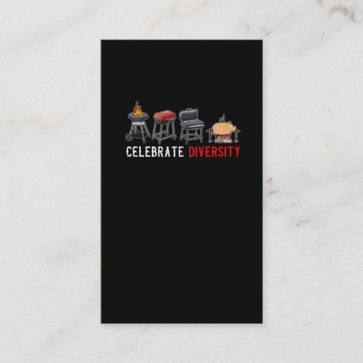 Feiern Diversity Barbecue Fleisch Raucher Zitat Visitenkarte (Vorderseite)