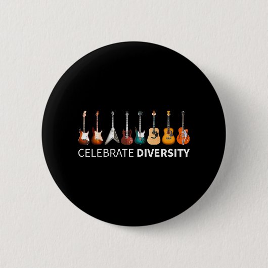 feiern Diversity Gitarre könnte ich aussehen, als  Button (Vorderseite)